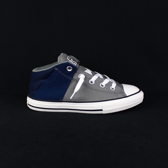 Converse Grey Navy All Star Kids Size 3 - Picture 2 of 7